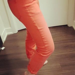BDG orange skinny jeans size 25